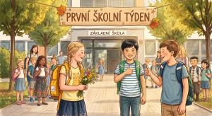 První školní týden (vytvořeno pomocí AI)